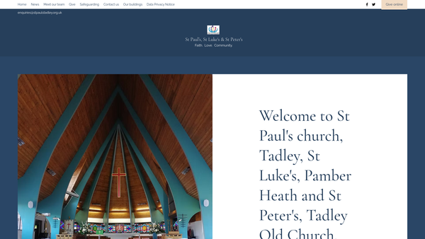 Screenshot of the The Parochial Church Council Of The Ecclesiastical Parish Of Tadley website