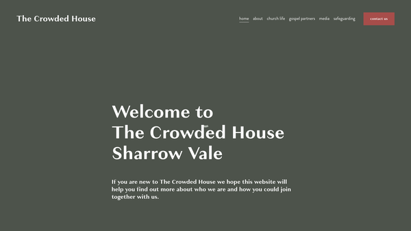 Screenshot of the The Crowded House Collective website