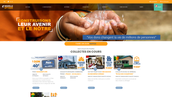 Screenshot of the Nouvelle Optique UK website