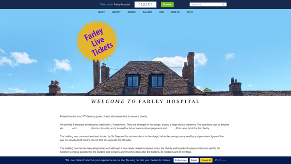 Screenshot of the Farley Hospital website
