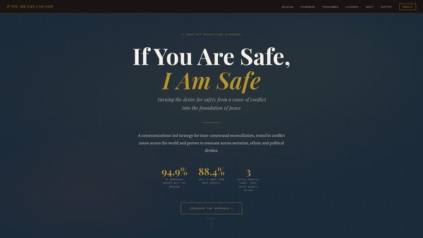 Screenshot of the If You Are Safe I AM Safe website