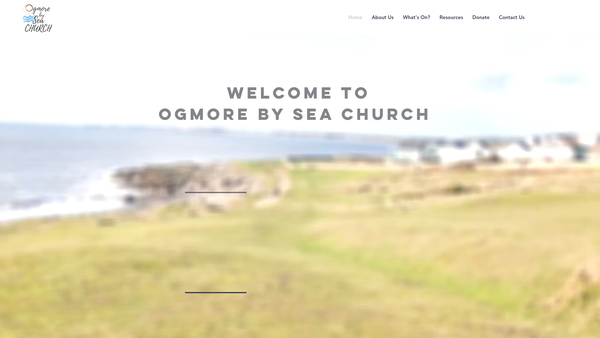 Screenshot of the Ogmore By Sea Church website