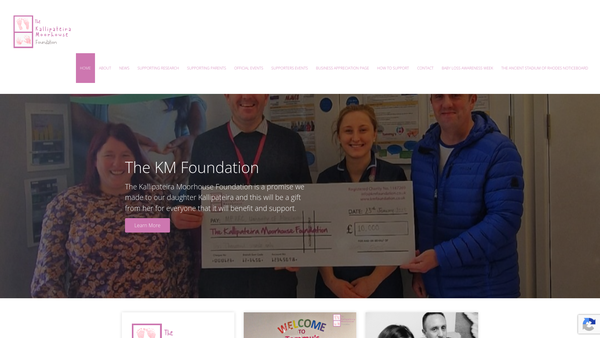 Screenshot of the The Kallipateira Moorhouse Foundation website