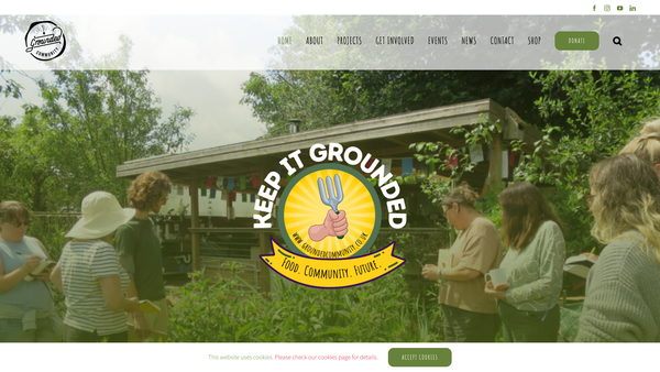 Screenshot of the Grounded Community website