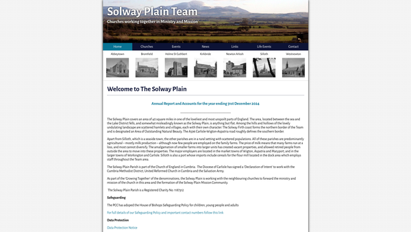 Screenshot of the The Parochial Church Council Of The Ecclesiastical Parish Of The Solway Plain website