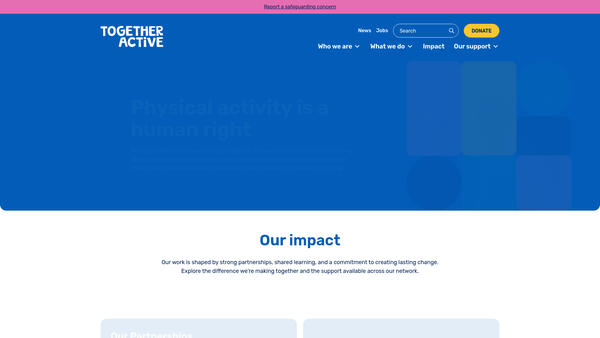 Screenshot of the Together Active website