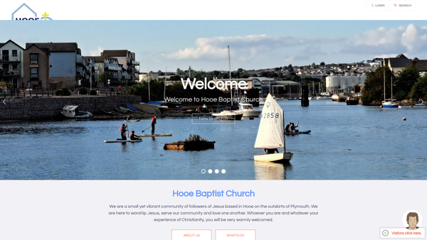 Screenshot of the Hooe Baptist Church website