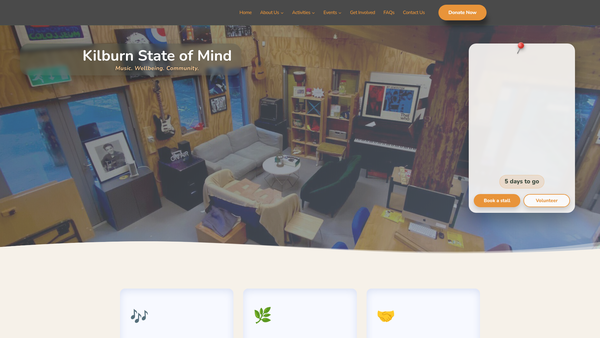 Screenshot of the Kilburn State Of Mind website