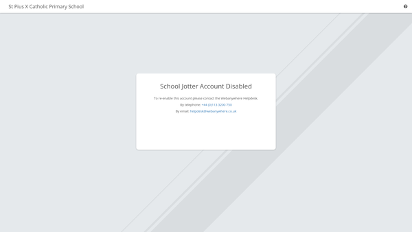 Screenshot of the Friends Of St Pius X Catholic Primary School website