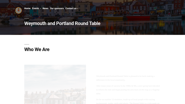 Screenshot of the Weymouth Round Table Charitable Trust Fund website