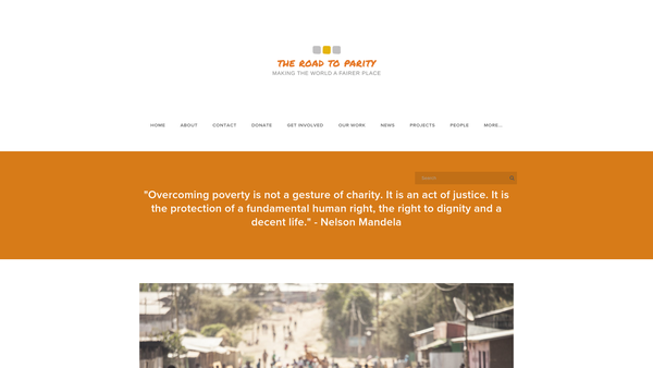 Screenshot of the The Road To Parity website