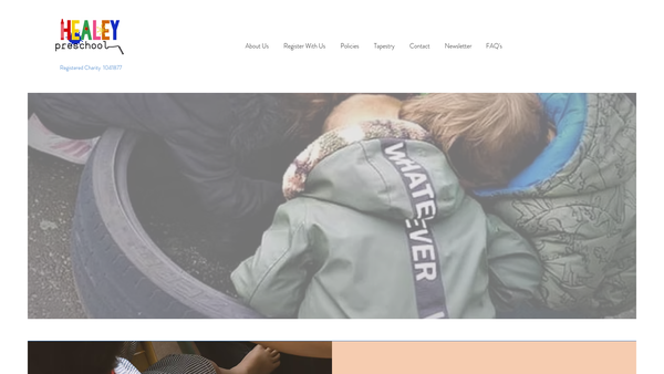 Screenshot of the Trustees Of Healey Preschool website