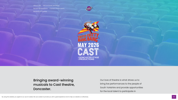 Screenshot of the Doncaster Stage Productions website