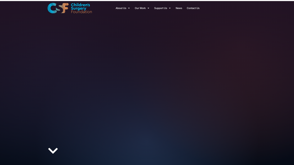 Screenshot of the The Children's Surgery Foundation website