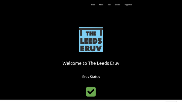 Screenshot of the The Leeds Eruv website