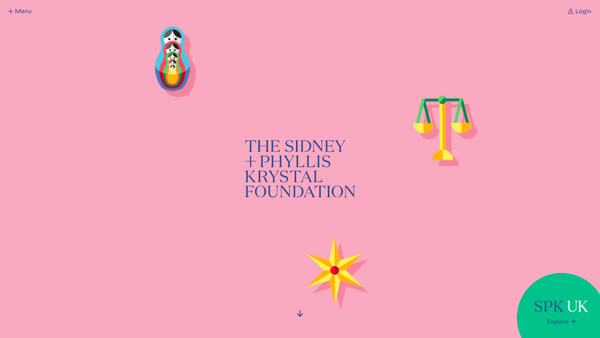 Screenshot of the The Sidney & Phyllis Krystal Foundation (UK) website