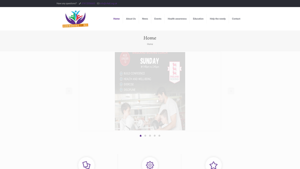 Screenshot of the Communities For All CIO website