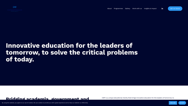Screenshot of the The Common Mission Project website