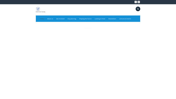 Screenshot of the Hove Civic Society website