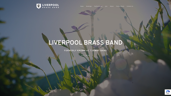 Screenshot of the Liverpool Brass Band (Formby) website