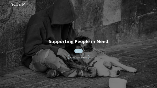 Screenshot of the H.e.l.p Community Help Centre website