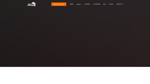 Screenshot of the Educating Africa website