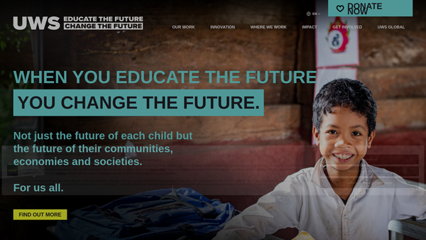 Screenshot of the United World Schools website