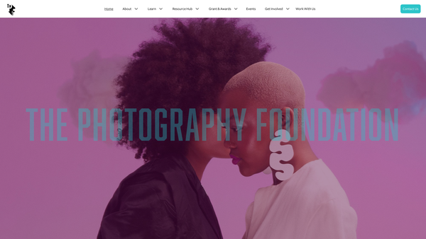 Screenshot of the The Photography Foundation website