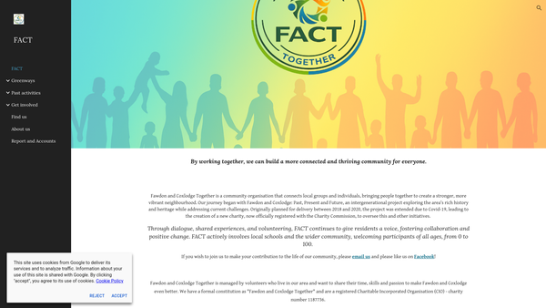 Screenshot of the Fawdon And Coxlodge Together website