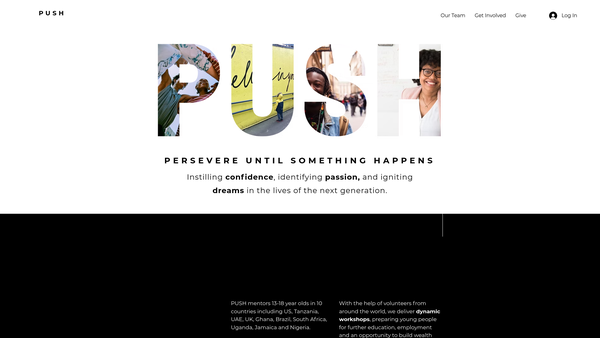 Screenshot of the Push UK website