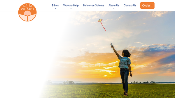 Screenshot of the Bibles For Children website