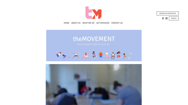 Screenshot of the Themovement website
