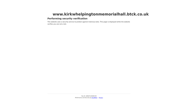 Screenshot of the Kirkwhelpington Memorial Hall website