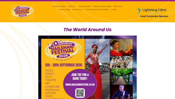 Screenshot of the Hailsham Festival Of Arts & Culture website