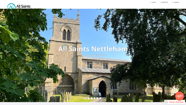 Screenshot of the The Parochial Church Council Of The Ecclesiastical Parish Of All Saints, Nettleham website