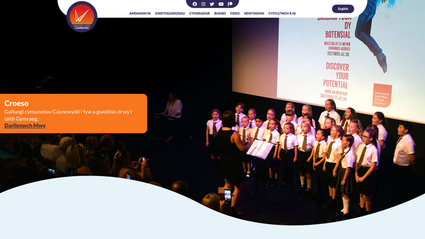 Screenshot of the Menter Iaith Casnewydd website