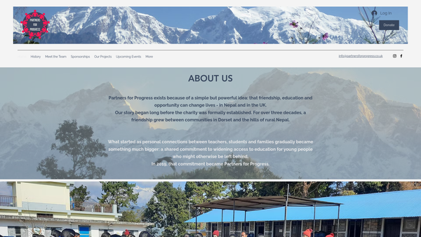 Screenshot of the Partners For Progress website