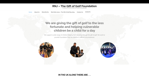 Screenshot of the Rnj The Gift Of Golf Foundation website