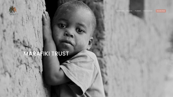 Screenshot of the Marafiki Trust website