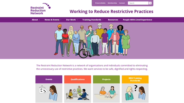 Screenshot of the Bild Restraint Reduction Network website