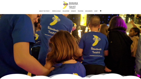 Screenshot of the The Banana Trust website