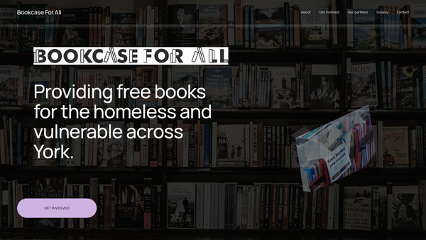 Screenshot of the Bookcase For All website