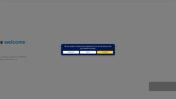 Screenshot of the American International Church website