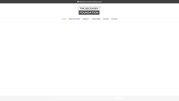 Screenshot of the The Recovery Foundation website