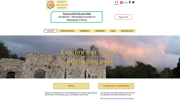 Screenshot of the Bishops Waltham Museum Trust website