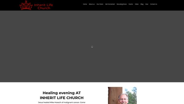 Screenshot of the Inherit Life Ministries website