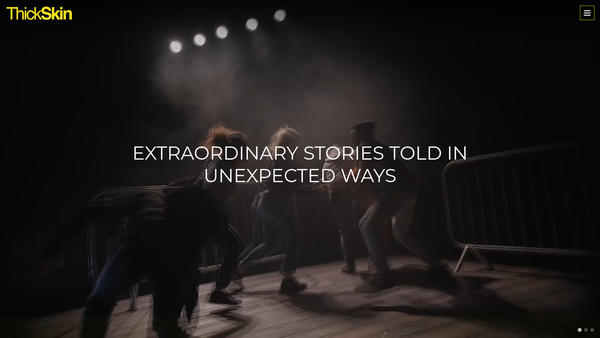 Screenshot of the Thickskin Theatre website