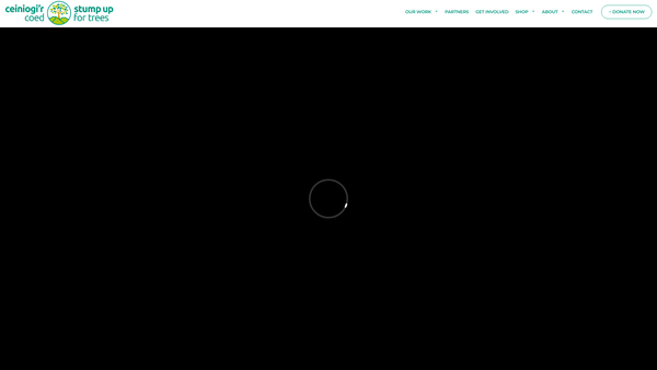 Screenshot of the Stump Up For Trees website