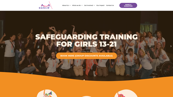 Screenshot of the Awa Dance website