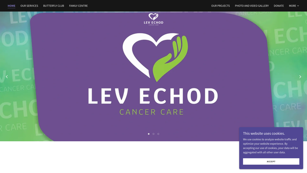 Screenshot of the Lev Echod Cancer Care website